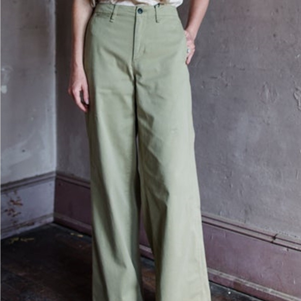 rag & bone sofie wide leg chino in salute